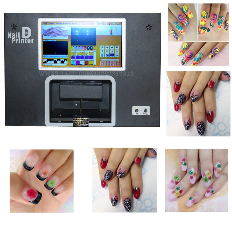 5 nails Printing All IN ONE nail printer machine built with computer