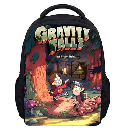 

13 Inch Fashion Cartoon Gravity Falls Kids Backpack Kindergarten School Bag Children Printing Backpack Girls Boys Mochila
