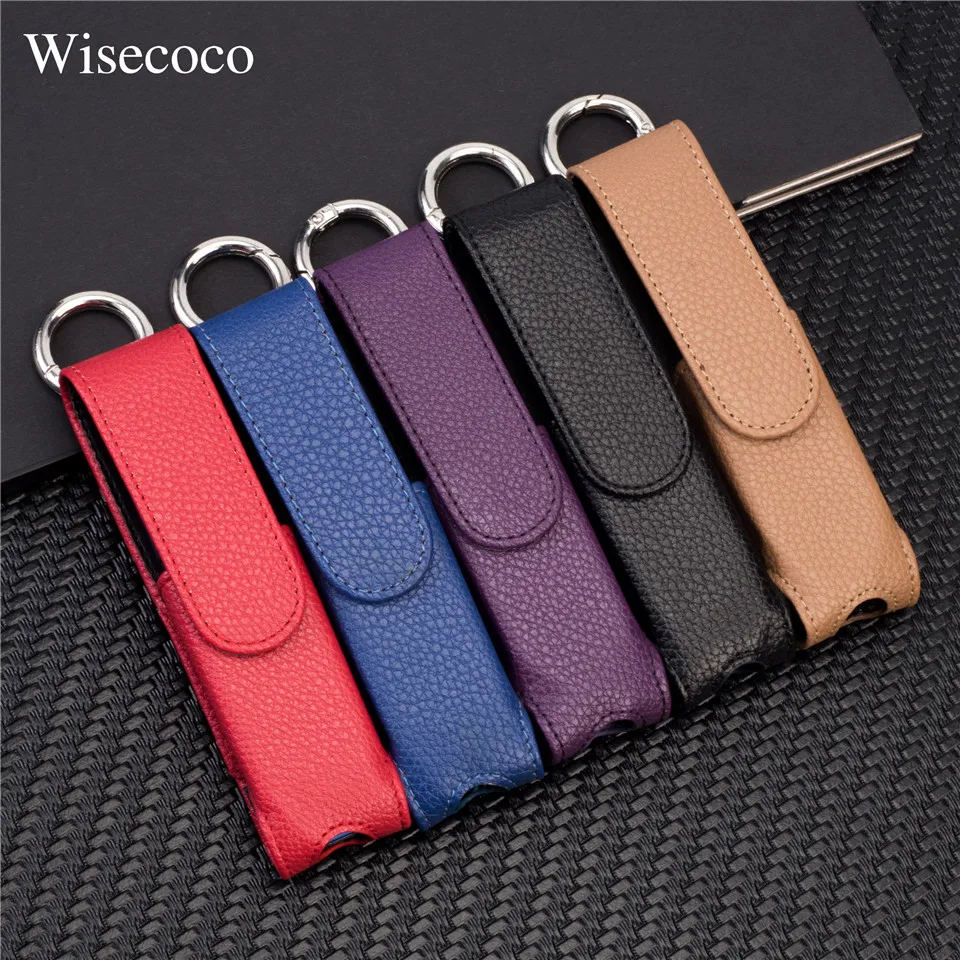 

Luxury Litchi Leather Bag for Case for Iqos 3 Multi Cigarette Accessories Carrying Protective Cover with Metal Ring Hook Up New