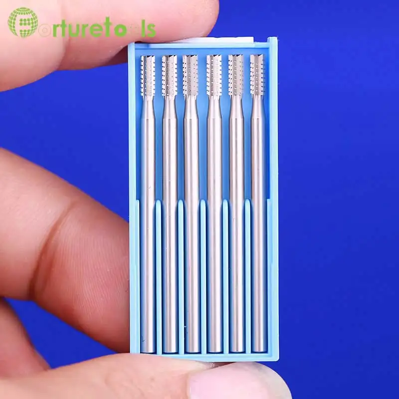 6pcs type F tungsten carving tools Router Bits dremel Rotary hand tools for jewelry head 0.6~2.3mm Shank dia 2.35mm TZ64