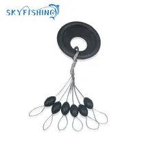 Flutuador para pesca, 120 peças/20 set/lote altamente elástico s m l preto rolha oval pesca bobber flutuador