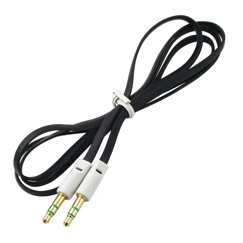 Goedkoop 3.5mm Mini Noodle Male naar Male Stereo Jack AUX Audio Kabel Voor Apple iPhone 6 6 s Plus 5 5 s SE 4 4 s iPad iPod Hoofdtelefoon Adapter