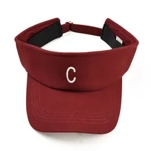 Мужские Wo мужские s Козырьки Шляпы текст C солнцезащитный козырек кепки черный белый розовый синий винный темно бежевый