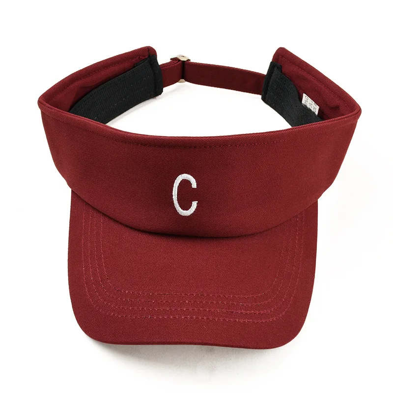Men Womens Visors Hat Text C Sun Visor Cap Black White Pink Blue Wine