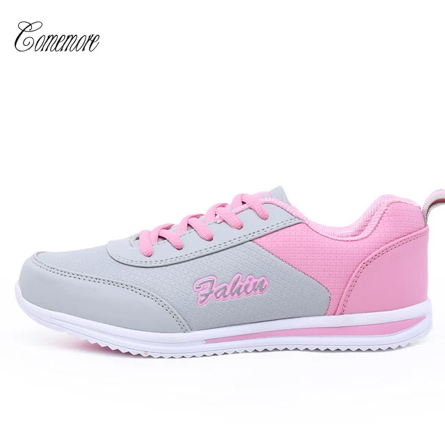 

Comemore New high-quality Breathable Leather Ladies sports shoes lightweight running shoes women's shoes flat shoes sport tennis