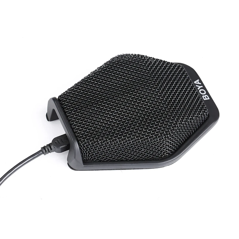 Original BOYA BY-MC2 Conference Microphone Super-cardioid Condenser Microphone Plug and Play Omnidirectional Microfono boya by mc2 portable usb condenser conference microphone durable for speech