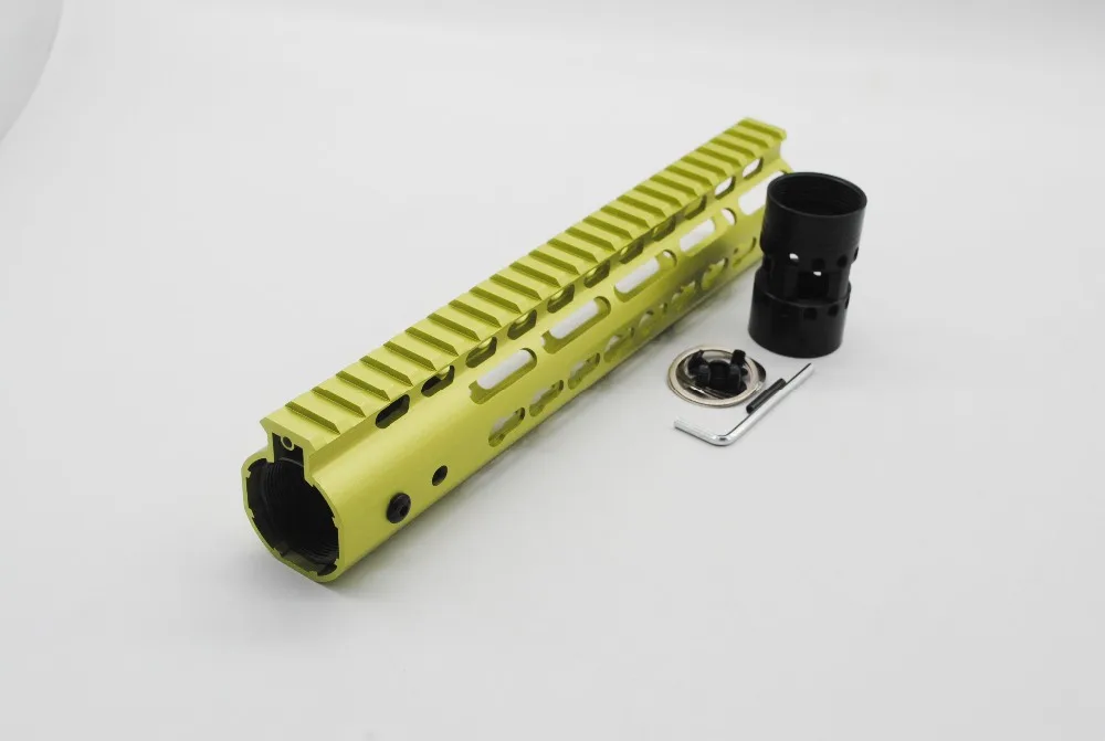 TriRock 10 inch Aluminum Keymod Handguard Rail Picatinny Free Float Mount System_Unique Grass Green Anodized Fit .223/5.56/AR-15 | Спорт и