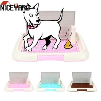 

NICEYARD Dog Toilet Potty Puppy Litter Tray Pee Training Toilet Pet Toilet Easy to Clean Bedpan Lattice Pet Product