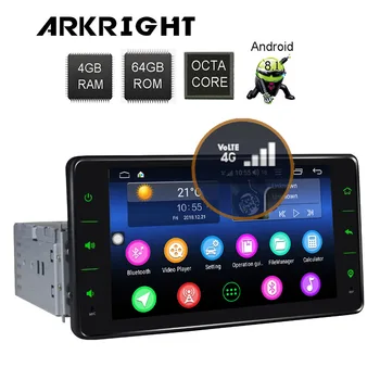 

ARKRIGHT 6.2" 1Din 4+64GB Android 6.2" 1Din Android 8.1 Car Multimedia Radio GPS Navi SPDIF Stereo Subwoofer 4G WiFi DAB Zlink