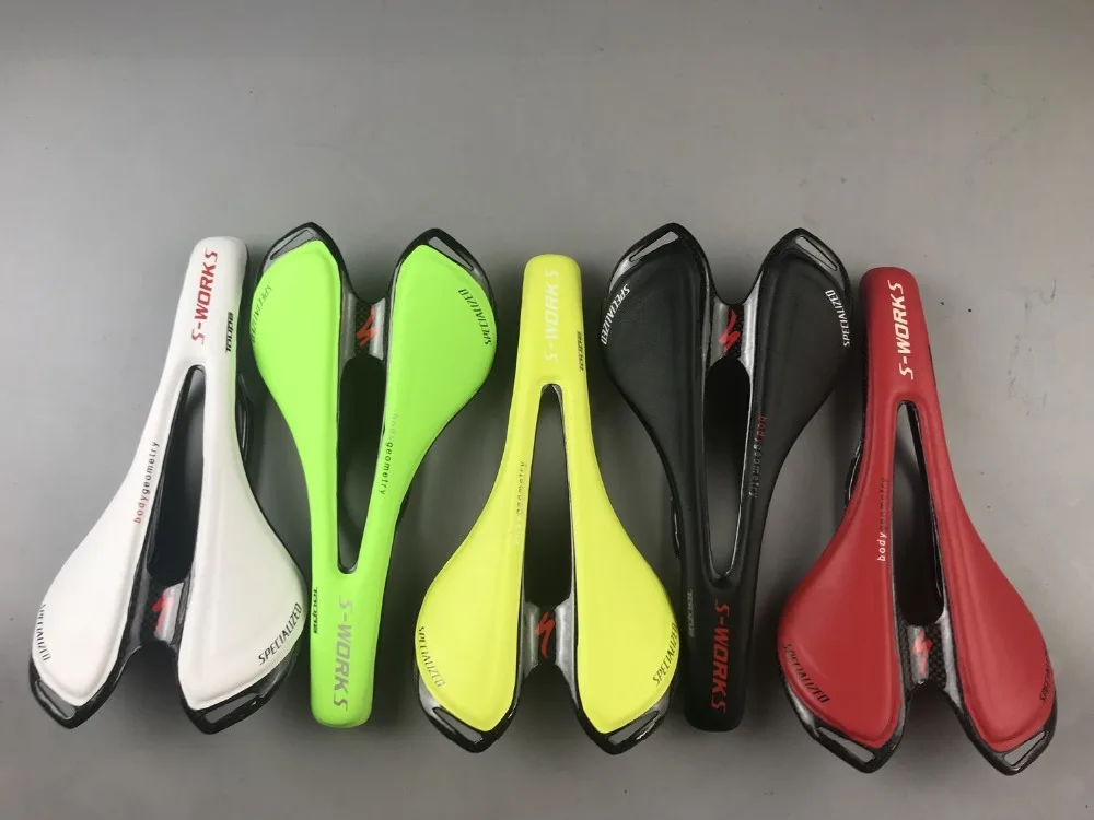 

New SWORKS full carbon brazing bicycle seat with a leather saddle