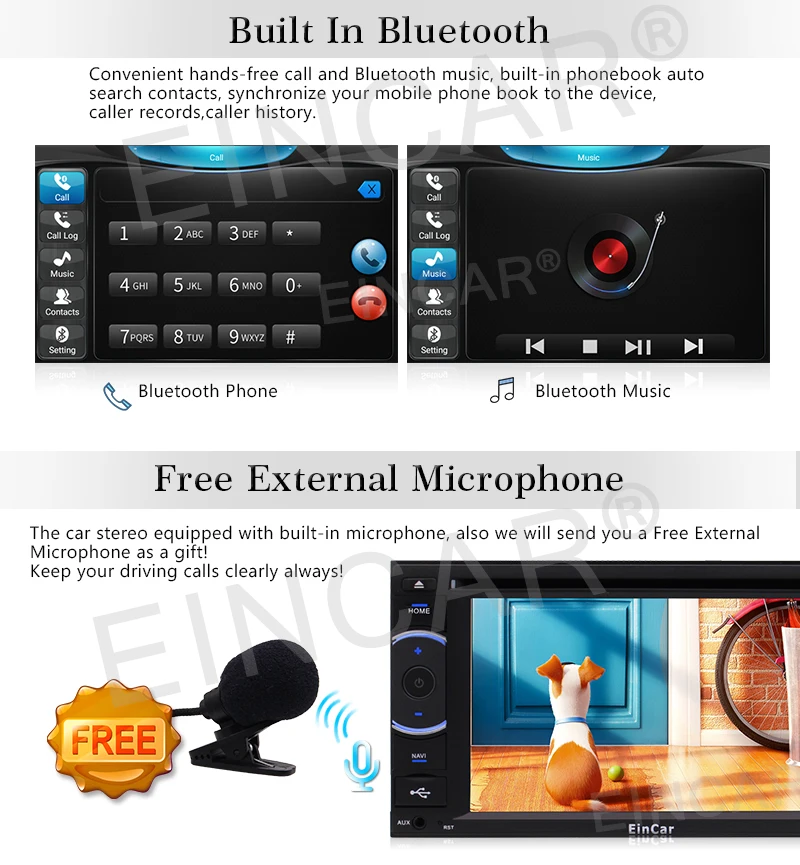 Clearance 2 Din Car Stereo with A7 Android 5.1 Bluetooth GPS Navigation Car Deck Head Unit USB/SD Multi-media Capacitive screen SWC Backup 7