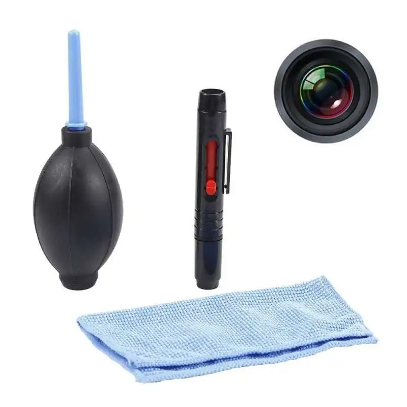 Photograpy 3 in 1 Dust Cleaner Camera Cleaning Lens Pen Brush kit for