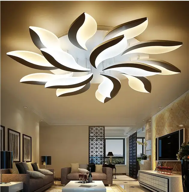 types of ceiling lighting. modern flower types acrylic ceiling lights adjustable light for dinning room living types of lighting a
