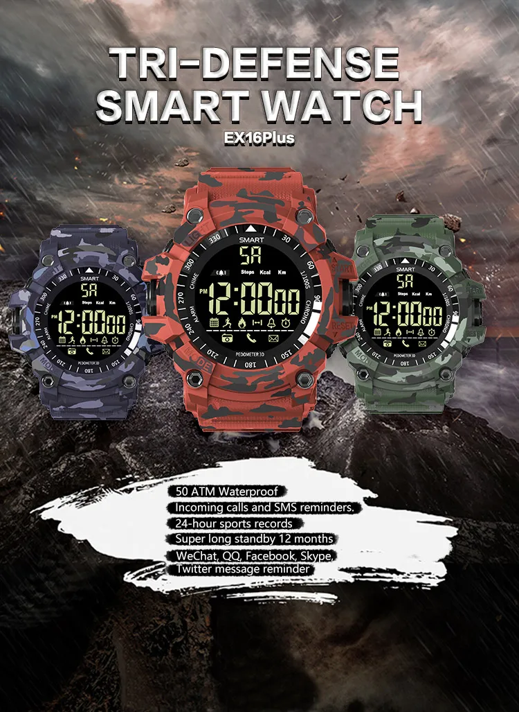 Super SmartWatch Camuflaje para ios/Android 6 SmartLiveWatch