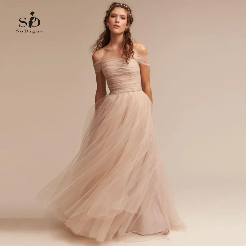 Персиковые Свадебные платья трапециевидной формы с вырезом лодочкой на заказ Элегантные винтажные плиссированные вечерние платья высокого качества