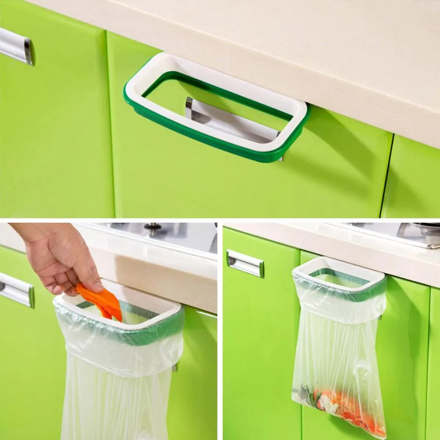 

2017 New Storage Holder Garbage Bag Holder Plastic Bracket Stand Rack Kitchen Trash Storage Hanger