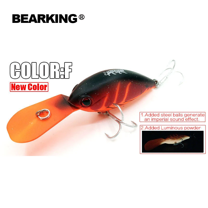 Bearking hot model, A+ fishing lure crank 65mm 16g  6colors  for choose dive 2.5-3.2m. fishing tackle hard bait