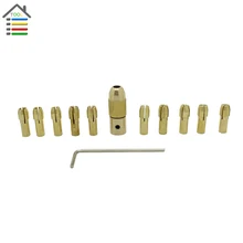 12pc/Set Mini Drill Brass Collet Chuck for Dremel Rotary Tool Including 0.5/0.8/1.0/1.2/1.5/1.8/2.0/2.4/3.0/3.2mm