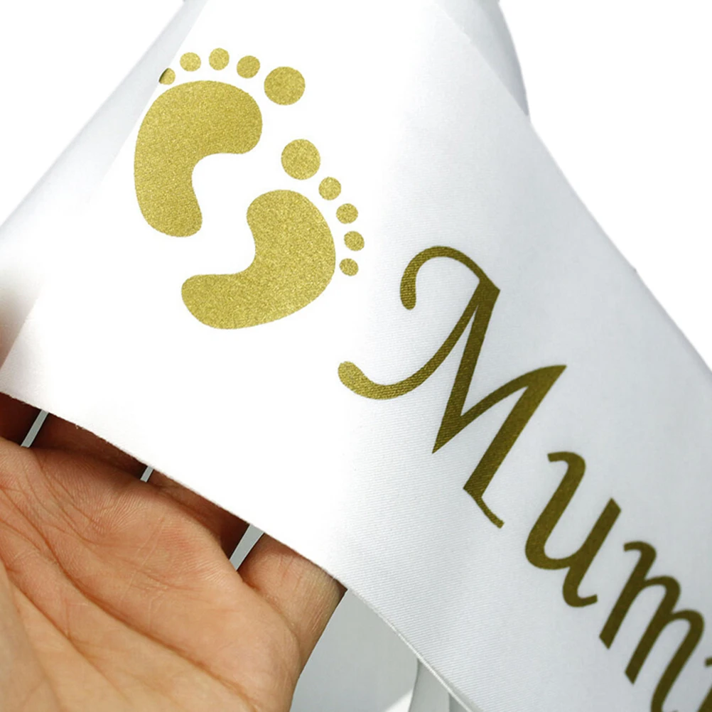 

1Pcs Party Supplies Sash Mom Mummy TO BE Nanny TO BE White Satin Sash Event & Party Supplies On Sale