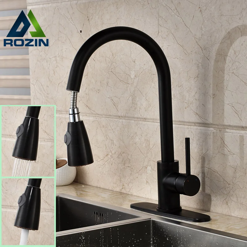 

Chrome Pull Out Kitchen Mixer Taps Single Hole One Handle Hot Cold Kitchen Faucet Dual Sprayer Kitchen Sink Taps Pull Down Tap