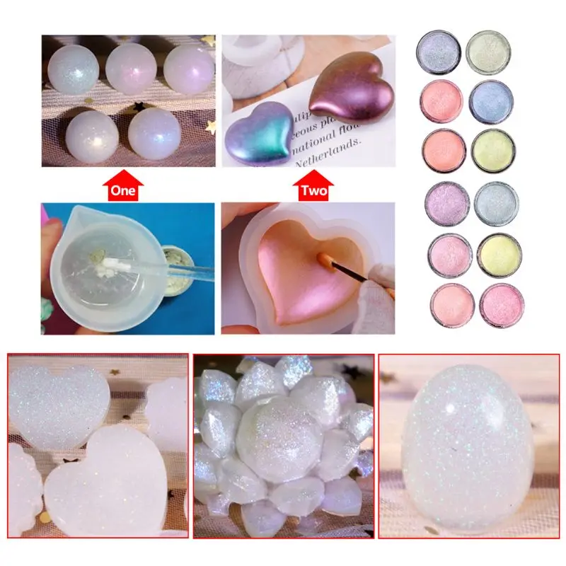ANGELADY 1 шт. Кристальный эпоксидный DIY Ювелирный материал Радужный порошок для