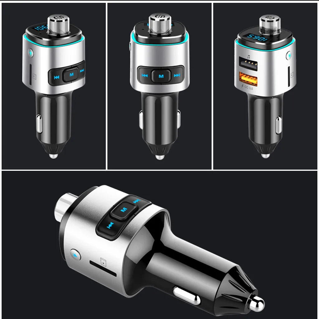 Bluetooth автомобильный передатчик fm-зарядное устройство AUX Bluetooth модификатор 4,2 автомобильный Радио адаптер USB TF MP3 плеер