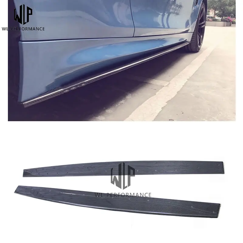

M3 F80 M4 F82 carbon fiber MP style Car Side Skirt Apron For BMW M3 F80 M4 F82 2014-UP coupe style car body kit