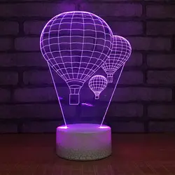 Творческий 7 Красочные 3D Led градиент Usb воздушный шар моделирование настольная лампа на день рождения освещение светильники сна ночн