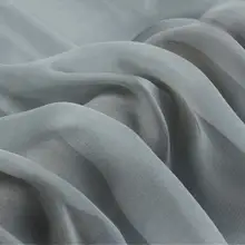 Howmay чистый шелк ткань шифон 5 момме 140 см 5" серебро 40# цвет для шарфа платье украшение для шарфа