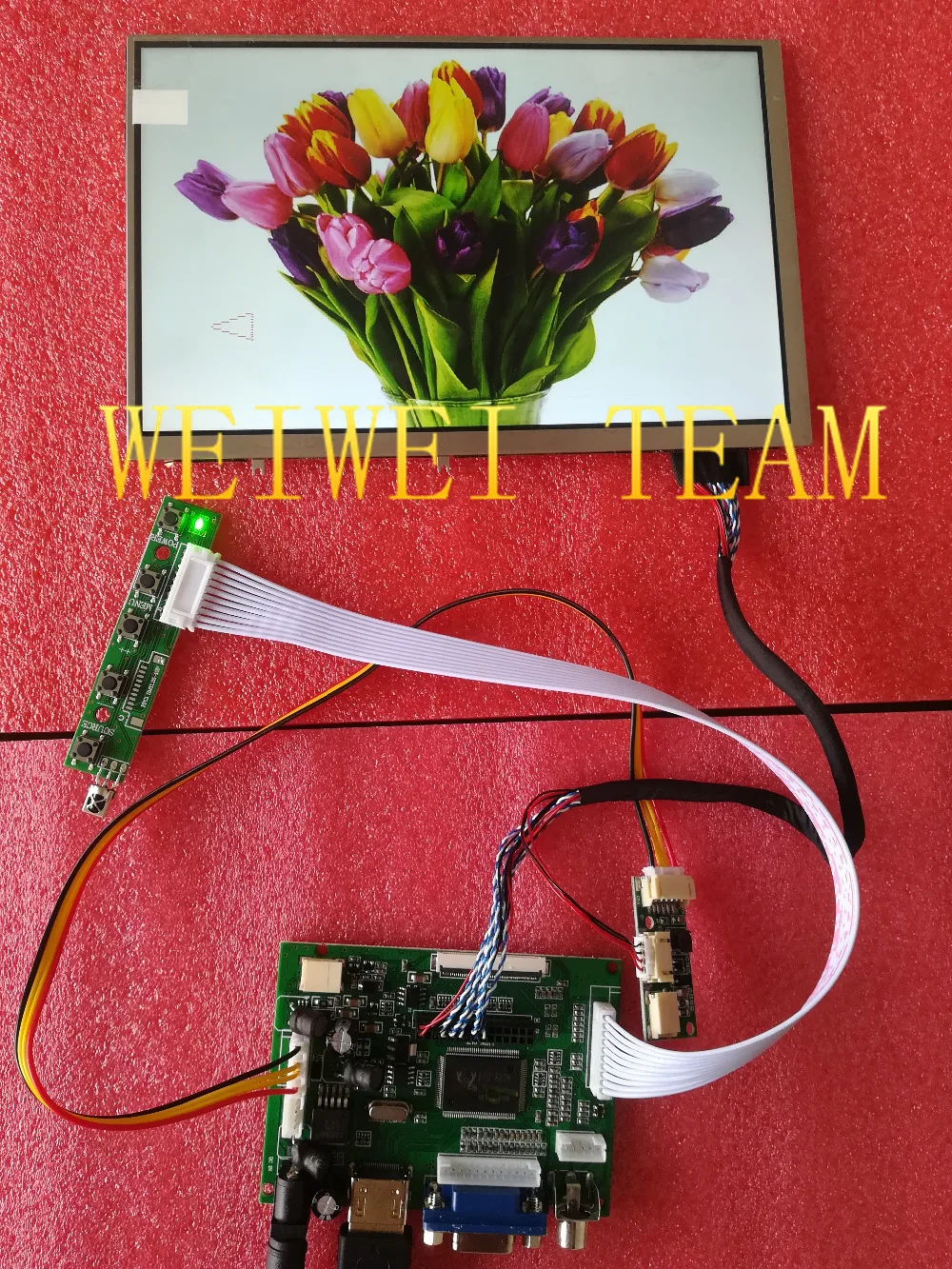 Wisecoco BP082WX1-100 ips ЖК-экран 8,2 дюймов 1280*800 Дисплей HDMI VGA AV привод плата для Raspberry Pi 3 diy проект