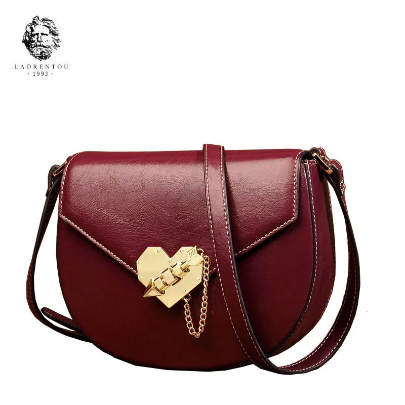 

LAORENTOU high quality fashion luxury brand 2018 new women's genuine lock buckle bag fashion shoulder bag