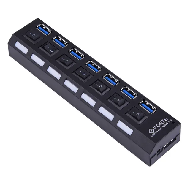 Best Value 7 Ports USB 3.0 HUB Divisor with On/Off Switch usb port for computer peripherals 5Gbps High Speed Hub Best Value 7 Ports USB 3.0 HUB Divisor with On/Off Switch usb port for computer peripherals 5Gbps High Speed Hub