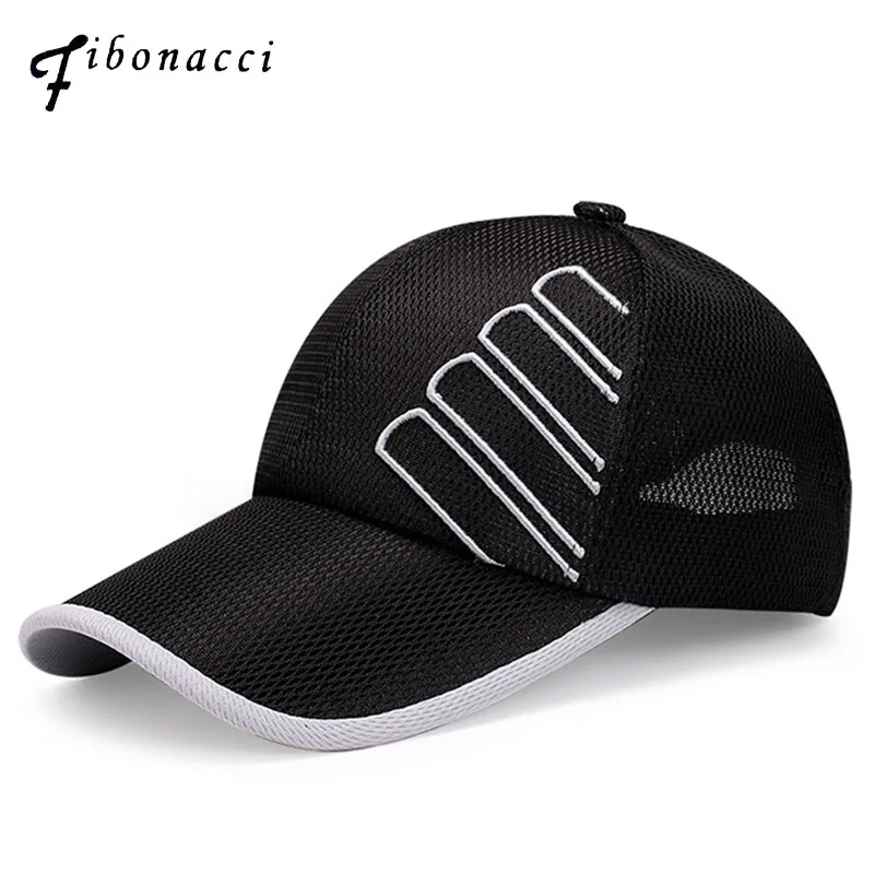 

Fibonacci 2019 New Summer Mesh Baseball Caps Hats for Men Women Outdoor Casual Sunscreen Snapback Caps