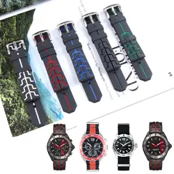 20 мм спортивные силиконовые часы полосы для F1 Калибр Водонепроницаемый резиновый ремешок для часов Ремешок Браслет пояс Человек Pin