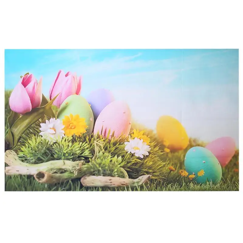 

Alloyseed Colorful Easter Egg Background Fabric Wall Studio Props Backdrop Home Decor Photo Studio Shooting Cloth Accessories