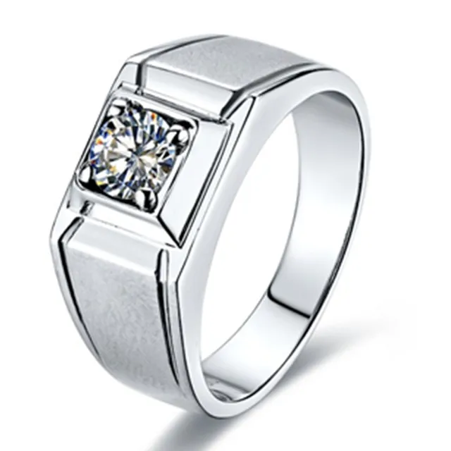 1ct Scrub Style Men Ring Simulate Diamond Jewelry Male Engagement 1ct Scrub Style Men Ring Simulate Diamond Jewelry Male Engagement For Husband Sterling Silver Wedding