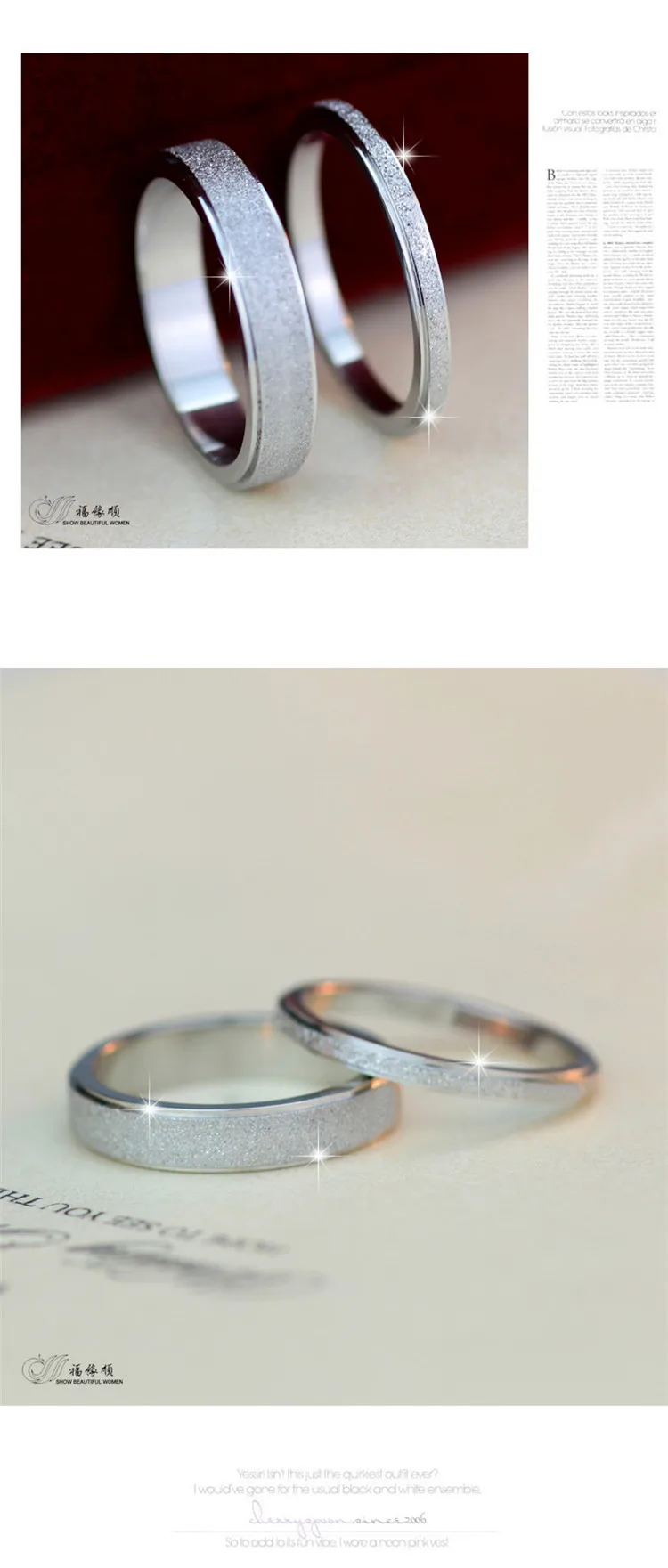 YUN RUO серебряных цветов глазурь пара кольцо для женщин и мужчин подарок на день рождения 316L Нержавеющая Сталь Ювелирные изделия помолвка никогда не выцветает