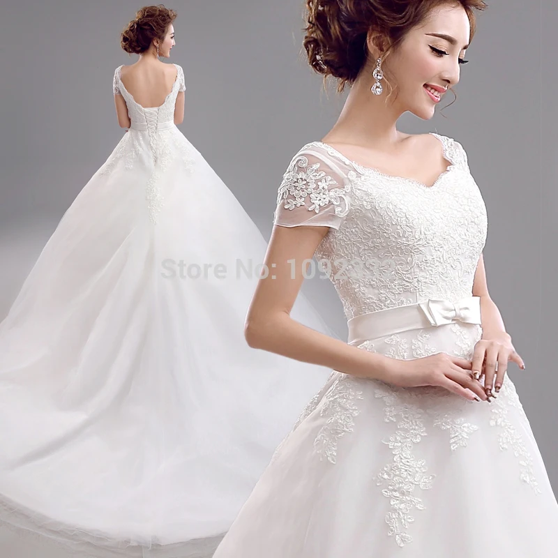 s 2016 new stock plus size bridal gown wedding dress Korean Lace Large Tail Wedding Dresses Spring long 2847 s 2016 new stock plus size bridal gown wedding dress Korean Lace Large Tail Wedding Dresses Spring long 2847
