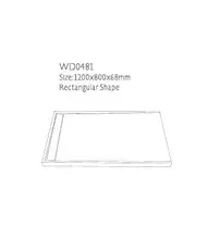  1200X800X68mm Solid Surface Resin Rectangular Shower Tray Ultra-thin Artificial Stone Glass Shower Cabin Shower Pan WD0481 