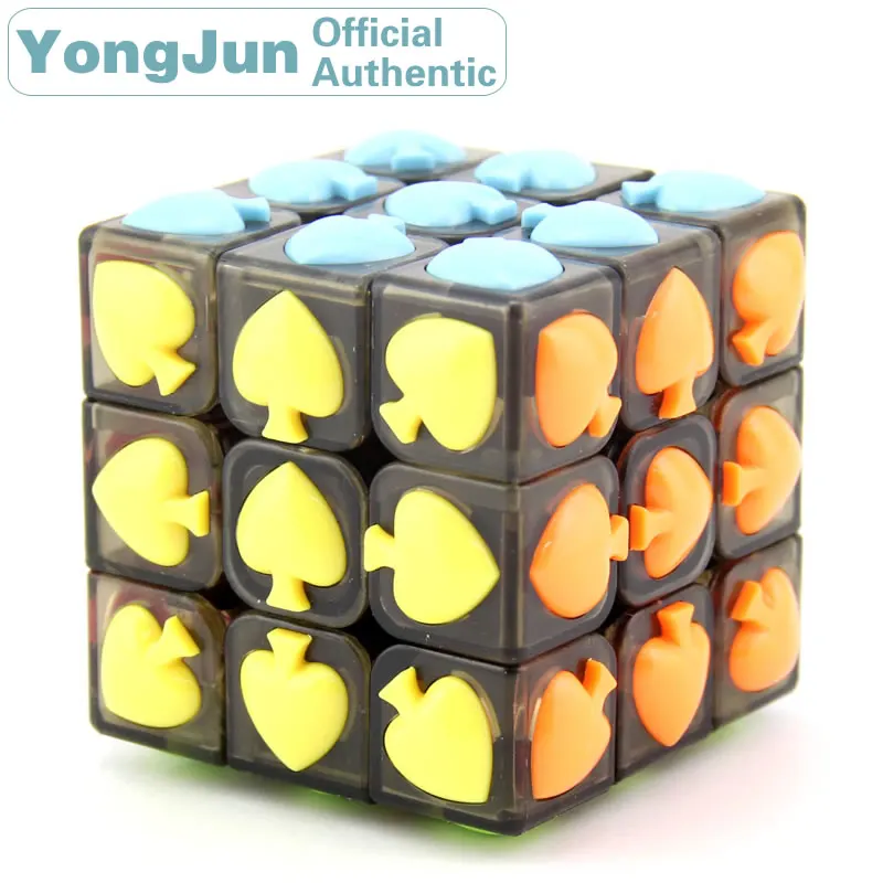 

YongJun Spade Symbol 3x3x3 Magic Cube YJ 3x3 Professional Neo Speed Puzzle Antistress Fidget Educational Toys For Children