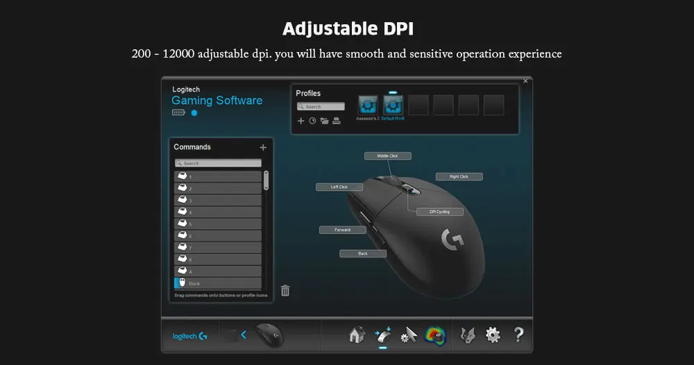 Оригинальная Беспроводная игровая мышь logitech G304 LIGHTSPEED 12000 dpi, регулируемая, 2,4 ГГц, USB, компьютерный геймер, 6 программируемых кнопок