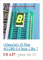 10 шт./лот) 10 контактов 18011AR 1,8 дюйма 1 бит 7 сегментный красный светодиодный дисплей общий катод цифровой дисплей