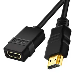 3FT 1080 p Удлинительный кабель, HDMI 1,4 v HDMI к HDMI кабеля Мужчина к f-удлинитель кабель для HD ЖК-ТВ ноутбука PS3 проектор ПК 1 м