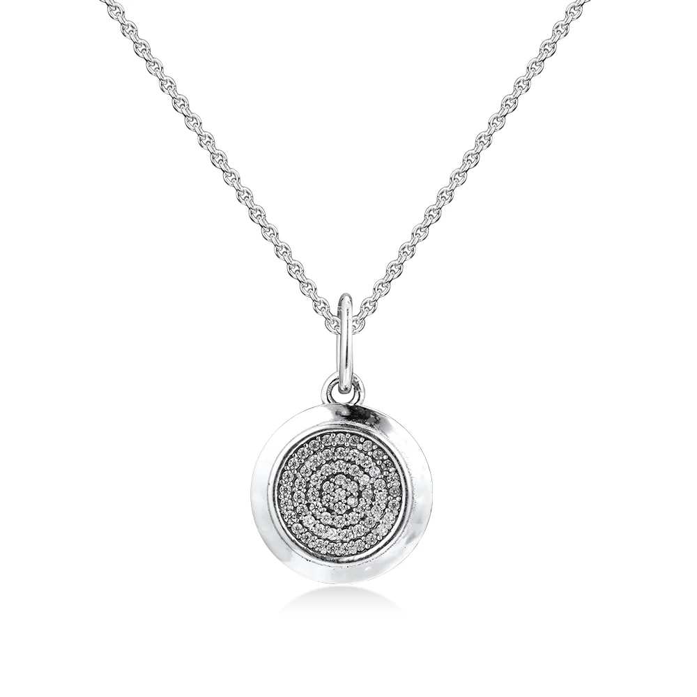 

S925 Original Sterling Silver Chain Necklaces for Women Signature Pendant Necklace Girls Party Gift Fine Jewelry Collier