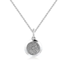 FANDOLA подлинное серебро 925 пробы-ювелирные изделия ожерелья для женщин, подвеска из серебра с прозрачной CZ 70 см серебряной цепочкой FLN016