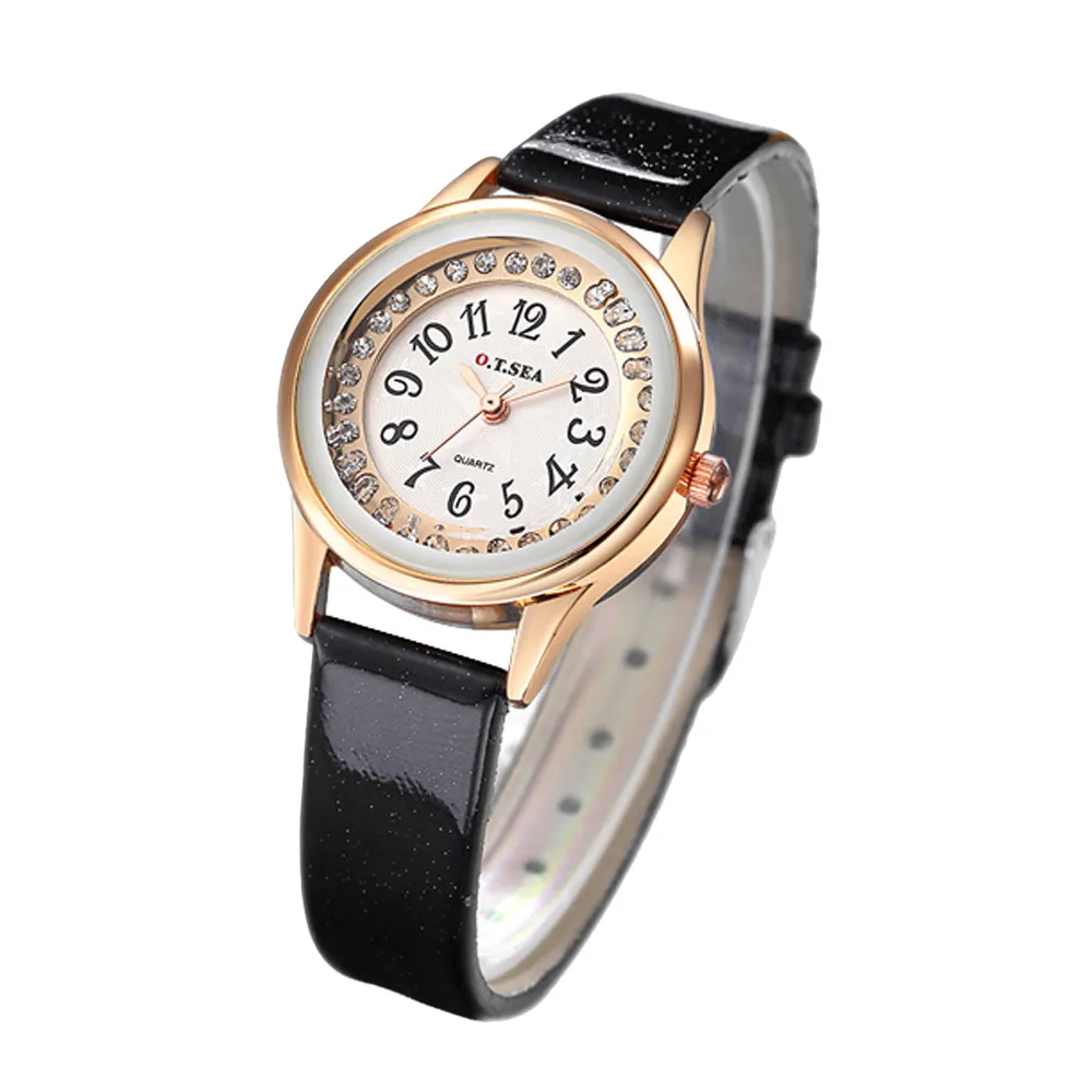 Горячая Роскошная марка Diamond Orologio Donna модные часы со стразами женские кожаные