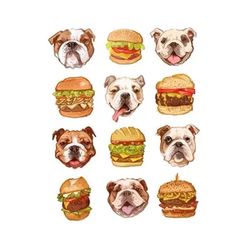 

2 pcs/lot Animal Dog Food Cosas Kawaii Uncut Stickers Scrapbooking Stationery Washi Tape Set School Supplies