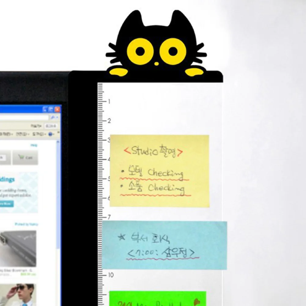 

Computer Monitor Message Board Side Panel Screen Holder Self-adhesive Notes Memo Board Left or right Type W Card Holder