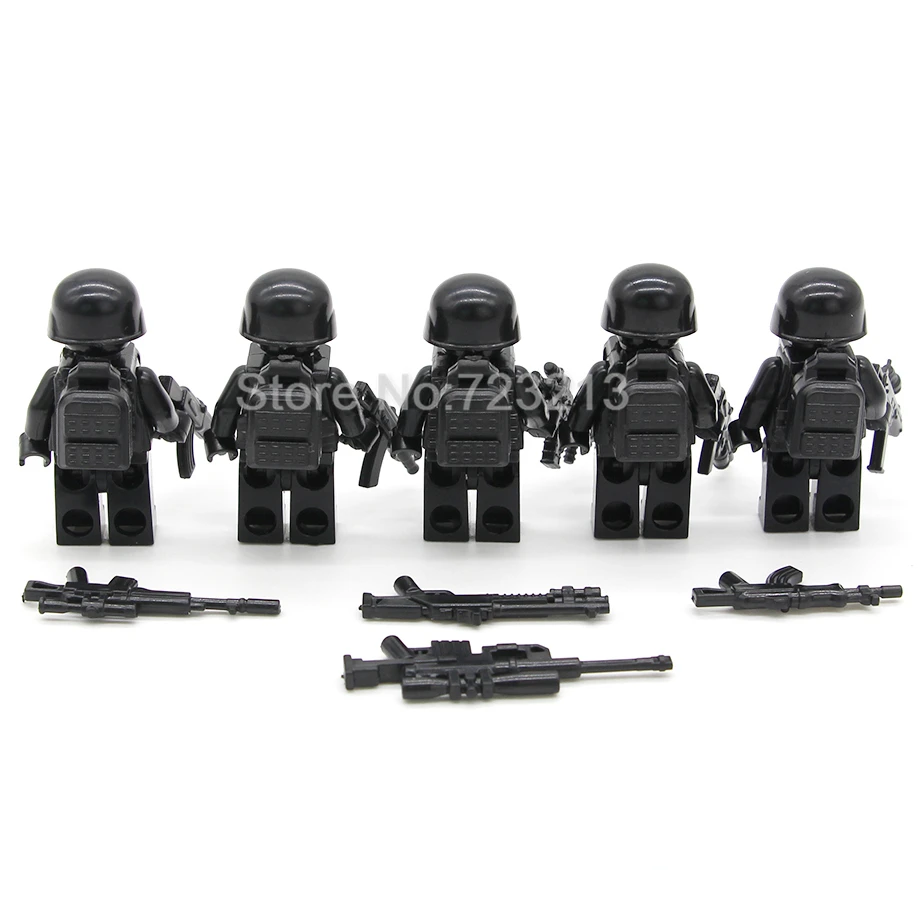 Hot Sale 5pcs/lot SWAT Ghost Soldier Military Figure Set Weapon Gun Legoingly Building Blocks Sets Models Bricks Toys Hot Sale 5pcs/lot SWAT Ghost Soldier Military Figure Set Weapon Gun Legoingly Building Blocks Sets Models Bricks Toys