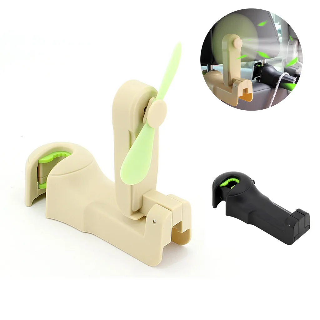 

New Style Car Auto Holder Hook Bag Coat With the fan Three Gear 2Colors Car Seat Truck Coat Hook Purse Bag Hanging Hanger #N